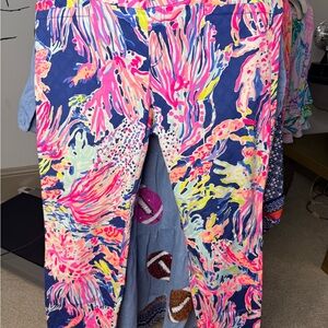 Lilly Pulitzer Vibrant Pink and Blue Kids Leggings